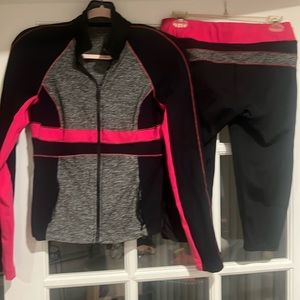 Bebe tracksuit black and pink!